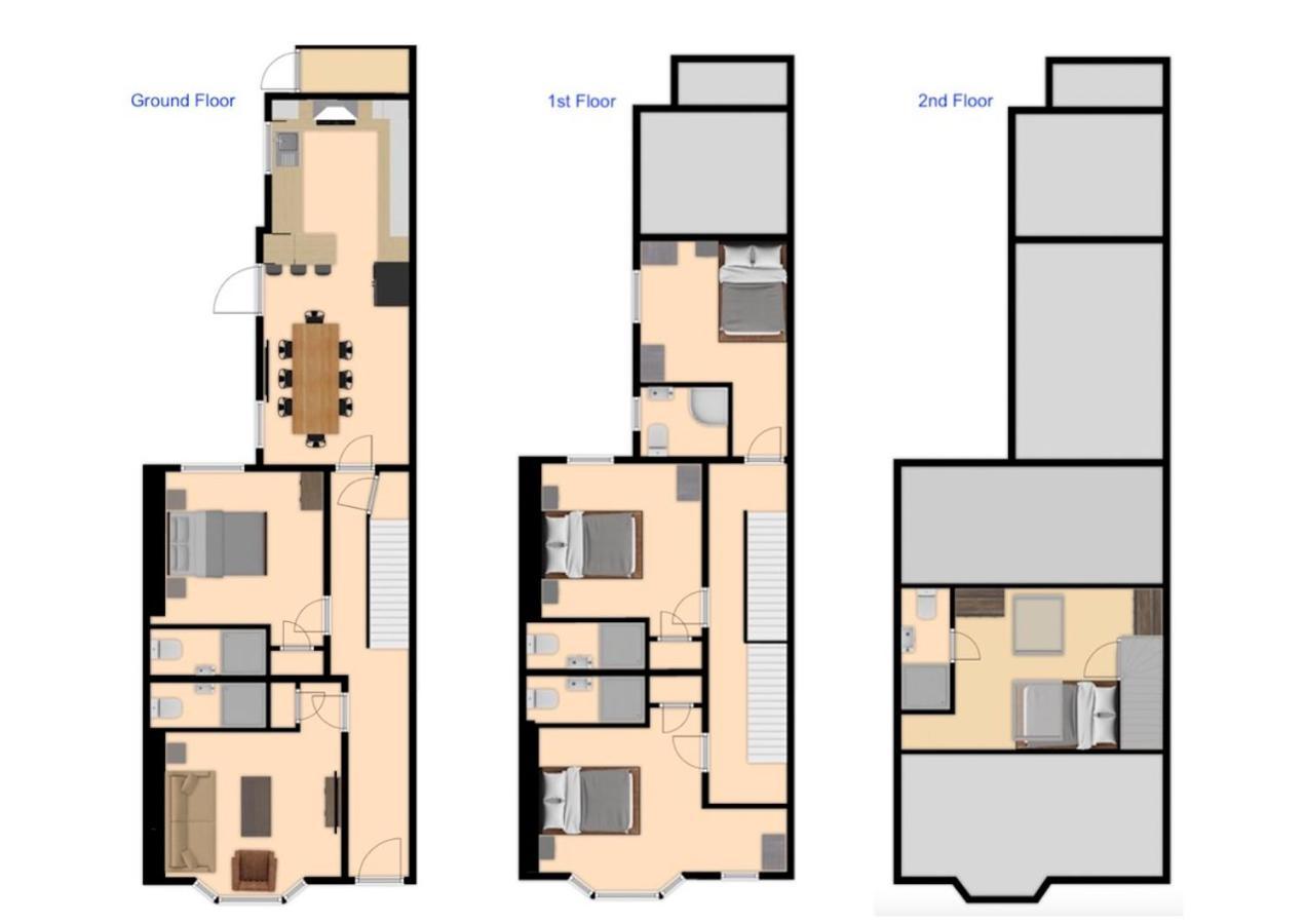 Central 5 Bedroom Townhouse Perfectly Located 2 Mins Walk From The Train Station チェスター エクステリア 写真